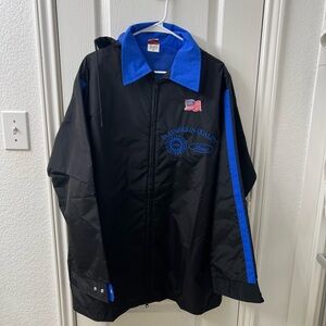 Union Line Ford UAW Partners In Quality Jacket Men's XL Black Blue Rare